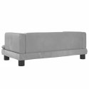 VidaXL Sofa dla dzieci, jasnoszara, 80x45x30 cm, aksamit