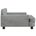 VidaXL Sofa dla dzieci, jasnoszara, 90x53x30 cm, aksamit