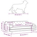 VidaXL Legowisko dla psa, jasnoszare, 90x53x30 cm, aksamit