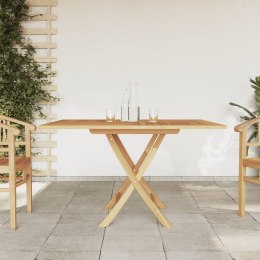 Składany stół ogrodowy, 120x120x75 cm, lite drewno tekowe Lumarko!