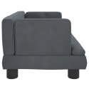 VidaXL Sofa dla dzieci, ciemnoszara, 60x40x30 cm, aksamit