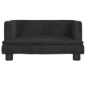 Sofa dla dzieci, czarna, 60x40x30 cm, aksamit Lumarko!