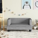 Sofa dla dzieci, jasnoszara, 60x40x30 cm, aksamit Lumarko!