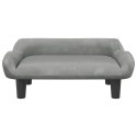 Sofa dla dzieci, jasnoszara, 70x40x24 cm, aksamit Lumarko!