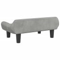 Sofa dla dzieci, jasnoszara, 70x40x24 cm, aksamit Lumarko!