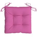 VidaXL Poduszki na krzesła, 6 szt., różowe, 40x40x7 cm, tkanina