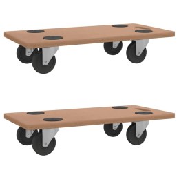 Wózki platformowe, 2 szt, prostokątne, materiał drewnopochodny Lumarko!