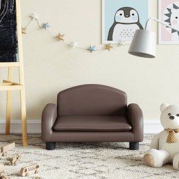 VidaXL Sofa dla dzieci, brązowa, 50x40x30 cm, sztuczna skóra