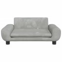 Sofa dla dzieci, jasnoszara, 70x45x33 cm, aksamit Lumarko!