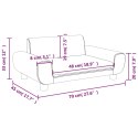 Sofa dla dzieci, jasnoszara, 70x45x33 cm, aksamit Lumarko!