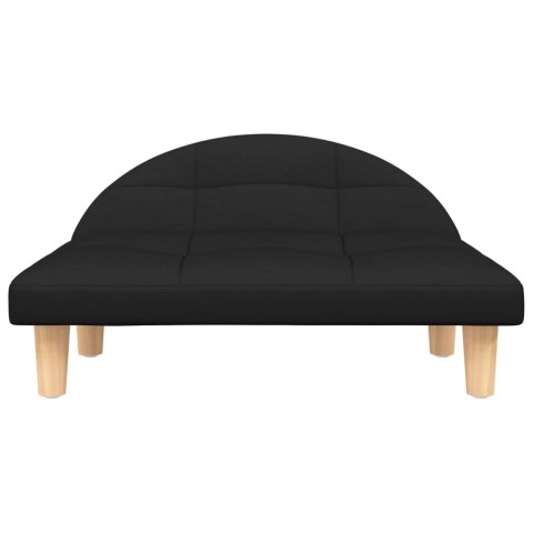 VidaXL Legowisko dla psa, czarne, 70x52x30 cm, obite tkaniną