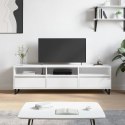 VidaXL Szafka pod TV, biała, 150x30x44,5 cm, materiał drewnopochodny