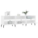 VidaXL Szafka pod TV, biała, 150x30x44,5 cm, materiał drewnopochodny