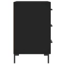 VidaXL Szafka nocna, czarna, 40x40x66 cm, materiał drewnopochodny