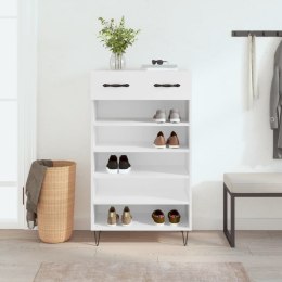 VidaXL Szafka na buty, biała, 60x35x105 cm, materiał drewnopochodny