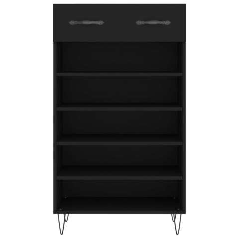 VidaXL Szafka na buty, czarna, 60x35x105 cm, materiał drewnopochodny
