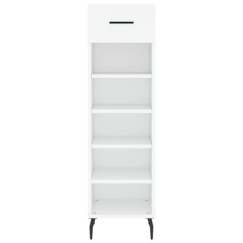 VidaXL Szafka na buty, biała, 30x35x105 cm, materiał drewnopochodny