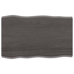VidaXL Blat do biurka, ciemnoszary, 80x50x4 cm, malowane drewno dębowe