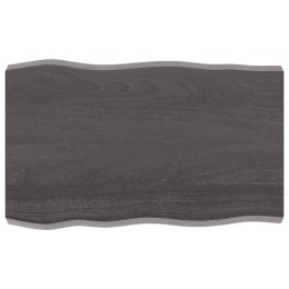 Blat do biurka, ciemnoszary, 80x50x6 cm, malowane drewno dębowe Lumarko!