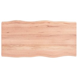 Blat do biurka, jasnobrązowy, 100x50x4 cm, drewno dębowe Lumarko!