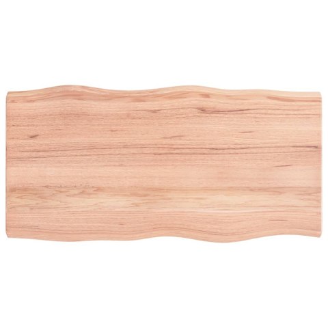 Blat do biurka, jasnobrązowy, 100x50x4 cm, drewno dębowe Lumarko!
