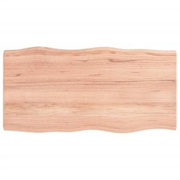 Blat do biurka, jasnobrązowy, 100x50x6 cm, drewno dębowe Lumarko!