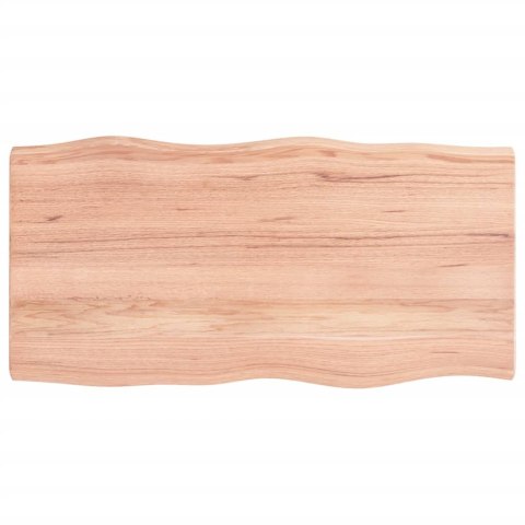 VidaXL Blat do biurka, jasnobrązowy, 100x50x6 cm, drewno dębowe