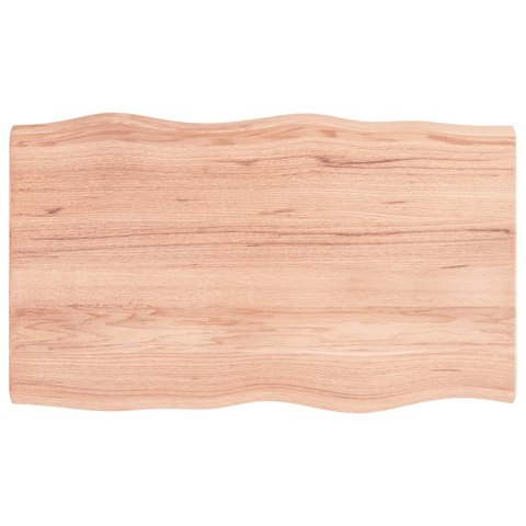 Blat do biurka, jasnobrązowy, 100x60x4 cm, drewno dębowe Lumarko!