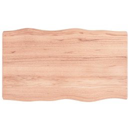 Blat do biurka, jasnobrązowy, 100x60x6 cm, drewno dębowe Lumarko!