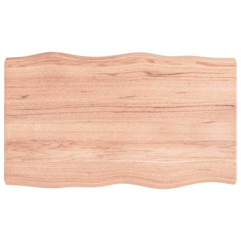 Blat do biurka, jasnobrązowy, 100x60x6 cm, drewno dębowe Lumarko!