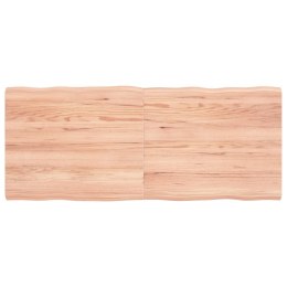 VidaXL Blat do biurka, jasnobrązowy, 120x50x4 cm, lite drewno dębowe