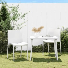 VidaXL Krzesła ogrodowe, 2 szt, białe, 50x46x80 cm, polipropylen