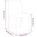 Krzesła ogrodowe, 2 szt., kremowe, 50x46x80 cm,polipropylen Lumarko!
