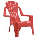VidaXL Krzesła ogrodowe dla dzieci, 2 szt., czerwone 37x34x44 cm, PP