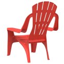 VidaXL Krzesła ogrodowe dla dzieci, 2 szt., czerwone 37x34x44 cm, PP