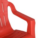 Krzesła ogrodowe dla dzieci, 2 szt., czerwone 37x34x44 cm, PP Lumarko!