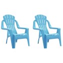 Krzesła ogrodowe dla dzieci, 2 szt, niebieskie, 37x34x44 cm, PP Lumarko!