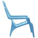 VidaXL Krzesła ogrodowe dla dzieci, 2 szt, niebieskie, 37x34x44 cm, PP