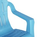 VidaXL Krzesła ogrodowe dla dzieci, 2 szt, niebieskie, 37x34x44 cm, PP