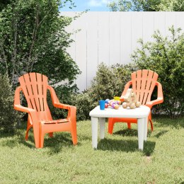 VidaXL Krzesła ogrodowe dla dzieci, 2 szt, pomarańczowe, 37x34x44 cm
