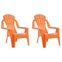 VidaXL Krzesła ogrodowe dla dzieci, 2 szt, pomarańczowe, 37x34x44 cm