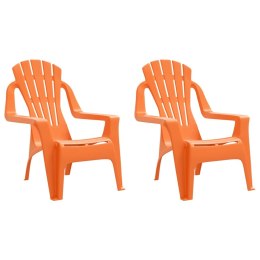 Krzesła ogrodowe dla dzieci, 2 szt, pomarańczowe, 37x34x44 cm Lumarko!