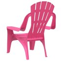 VidaXL Krzesła ogrodowe dla dzieci, 2 szt., różowe, 37x34x44 cm, PP