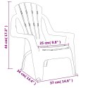 Krzesła ogrodowe dla dzieci, 2 szt., różowe, 37x34x44 cm, PP Lumarko!