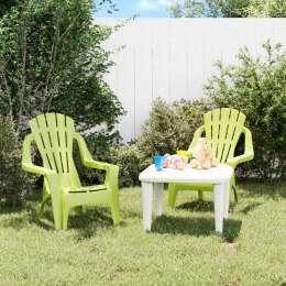 Krzesła ogrodowe dla dzieci, 2 szt, zielone, 37x34x44 cm, PP Lumarko!