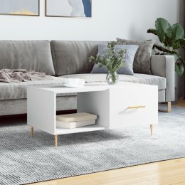 Stolik kawowy, biały, 90x50x40 cm, materiał drewnopochodny Lumarko!