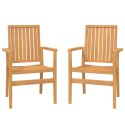 Sztaplowane krzesła ogrodowe, 2 szt., 56,5x57,5x91 cm, tekowe Lumarko!