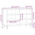 VidaXL Szafka, czarna, 103,5x35x70 cm, materiał drewnopochodny