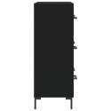 VidaXL Szafka, czarna, 69,5x34x90 cm, materiał drewnopochodny