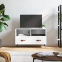 VidaXL Szafka pod TV, biała, 80x36x50 cm, materiał drewnopochodny